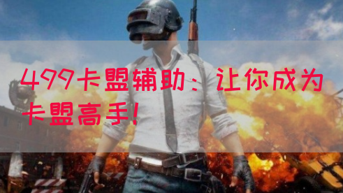 499卡盟辅助：让你成为卡盟高手！
