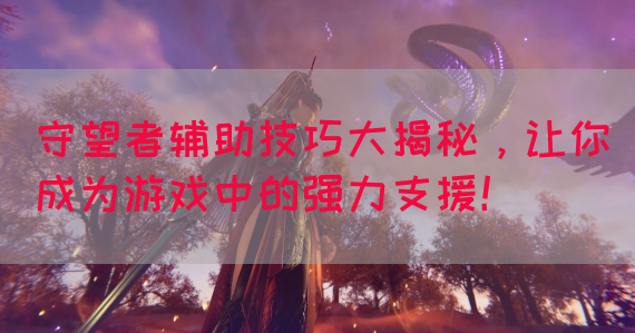 守望者辅助技巧大揭秘，让你成为游戏中的强力支援！