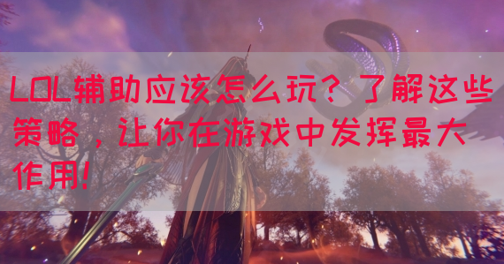LOL辅助应该怎么玩？了解这些策略，让你在游戏中发挥最大作用！