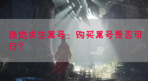 绝地求生黑号：购买黑号是否可行？