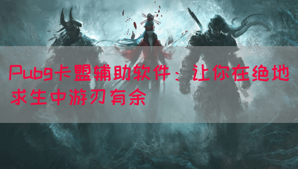 Pubg卡盟辅助软件：让你在绝地求生中游刃有余