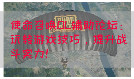 使命召唤OL辅助论坛：玩转游戏技巧，提升战斗实力！
