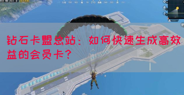 钻石卡盟总站：如何快速生成高效益的会员卡？