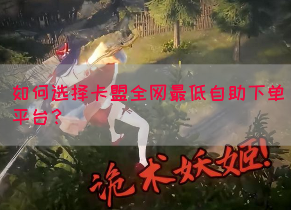 如何选择卡盟全网最低自助下单平台？