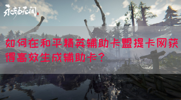 如何在和平精英辅助卡盟提卡网获得高效生成辅助卡？