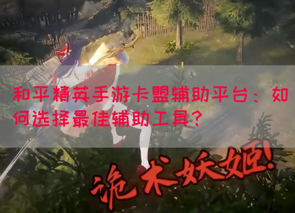 和平精英手游卡盟辅助平台：如何选择最佳辅助工具？