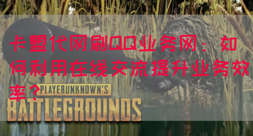 卡盟代网刷QQ业务网：如何利用在线交流提升业务效率？