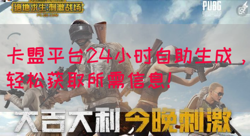 卡盟平台24小时自助生成，轻松获取所需信息！