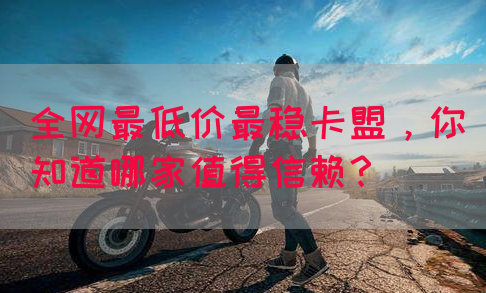 全网最低价最稳卡盟，你知道哪家值得信赖？