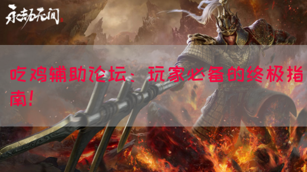吃鸡辅助论坛：玩家必备的终极指南！