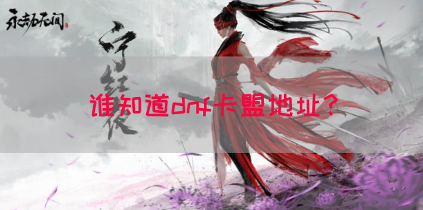 谁知道dnf卡盟地址？