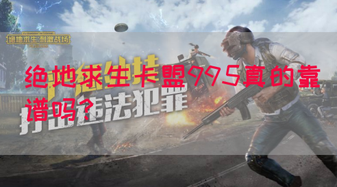 绝地求生卡盟995真的靠谱吗？