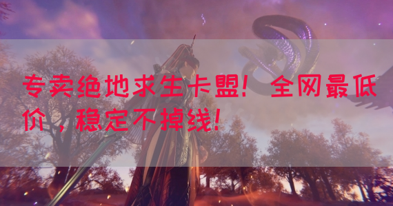 专卖绝地求生卡盟！全网最低价，稳定不掉线！