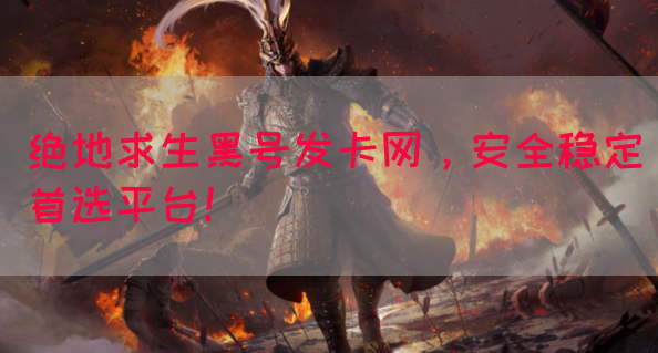 绝地求生黑号发卡网，安全稳定首选平台！
