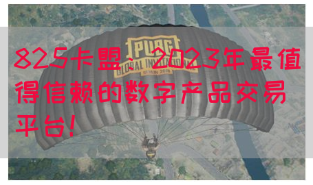 825卡盟：2023年最值得信赖的数字产品交易平台！