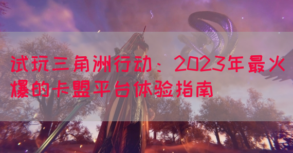 试玩三角洲行动：2023年最火爆的卡盟平台体验指南