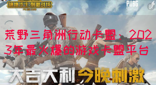 荒野三角洲行动卡盟：2023年最火爆的游戏卡盟平台