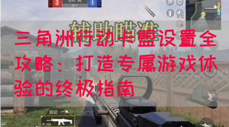 三角洲行动卡盟设置全攻略：打造专属游戏体验的终极指南