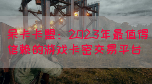 呆卡卡盟：2023年最值得信赖的游戏卡密交易平台